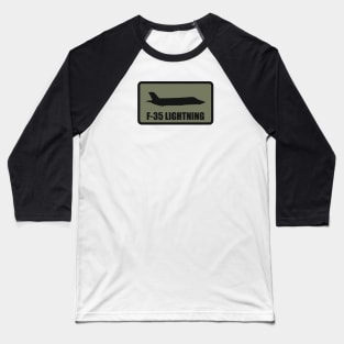 F-35 Lightning II Patch (subdued) Baseball T-Shirt